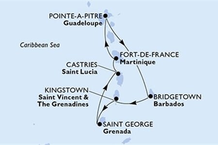 MSC SEAVIEW - Martinik, Guadeloupe, Barbados, Sv.Vincenc a Grenadiny, Grenada, ... (Fort-de-France)
