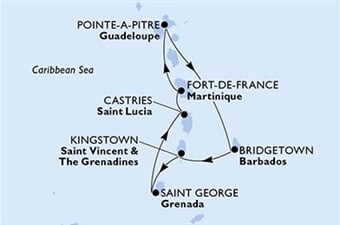 MSC Seaview - Guadeloupe, Barbados, Sv.Vincenc a Grenadiny, Grenada, Sv.Lucie, ... (Pointe-a-Pitre)