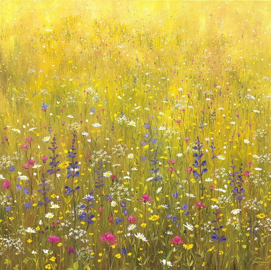 Louka II, olej na plátně, 100x100cm (2)