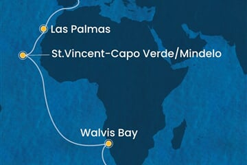 Costa Deliziosa - Jihoafrická r., Namíbie, Kapverdy, Španělsko (Kapské město)