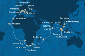 Costa Deliziosa - Čína, Vietnam, Singapur, Malajsie, Srí Lanka, ... (z Hongkongu)