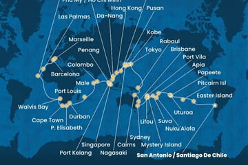 Costa Deliziosa - Chile, Franc. Polynésie, Tonga, Fidži, Austrálie, ... (Santiago de Chile)