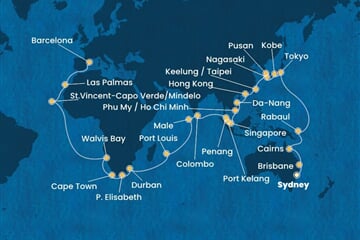 Costa Deliziosa - Austrálie, Japonsko, Jižní Korea, Čína, Vietnam, ... (ze Sydney)