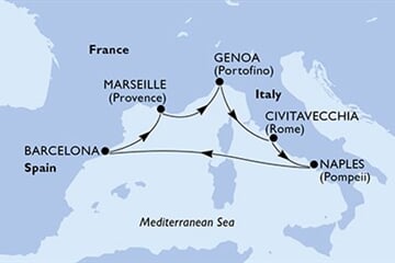 MSC Fantasia - Španělsko, Francie, Itálie (z Barcelony)