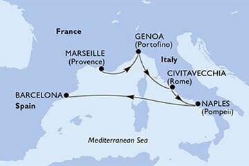 MSC FANTASIA - Francie, Itálie, Španělsko (z Marseille)