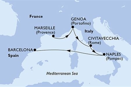 MSC FANTASIA - Francie, Itálie, Španělsko (z Marseille)