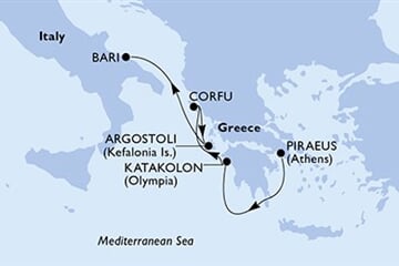 MSC Sinfonia - Řecko, Itálie (z Pirea)