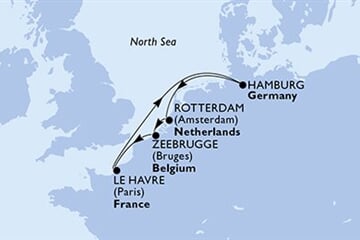 MSC PREZIOSA - Francie, Německo, Nizozemí, Belgie (Le Havre)