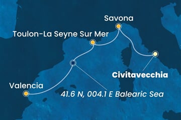 Costa Pacifica - Itálie, Francie, Španělsko (z Civitavecchie)
