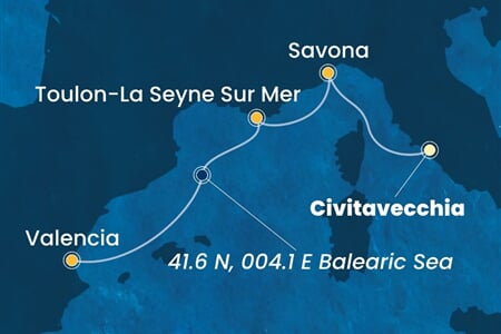 Costa Pacifica - Itálie, Francie, Španělsko (z Civitavecchie)