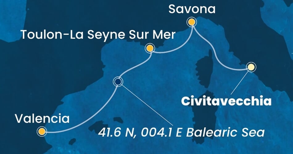 Trasa plavby CPA-CIV03A18