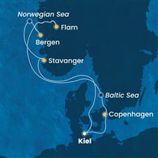 Costa Diadema - Německo, Dánsko, Norsko (z Kielu)