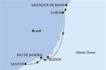 MSC Preziosa - Brazílie (Salvador de Bahia)