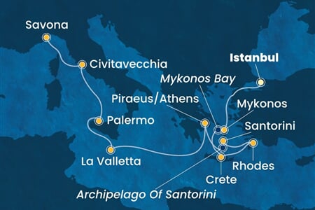 Costa Fortuna - Turecko, Řecko, Malta, Itálie (Istanbul)