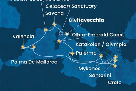 Costa Pacifica - Itálie, Francie, Španělsko, Řecko (z Civitavecchie)