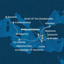 Costa Fortuna - Řecko, Turecko, Malta, Itálie (z Pirea)