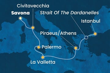 Costa Fortuna - Itálie, Malta, Řecko, Turecko (ze Savony)