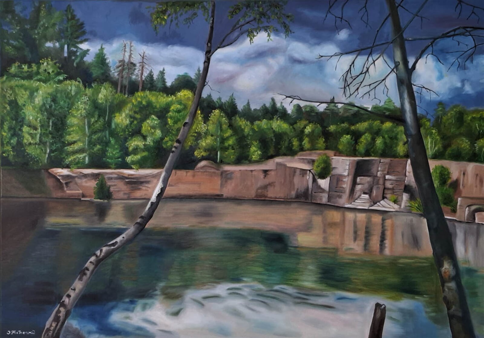 Ilona Frčková: Lom Řásná, 70 × 100 cm