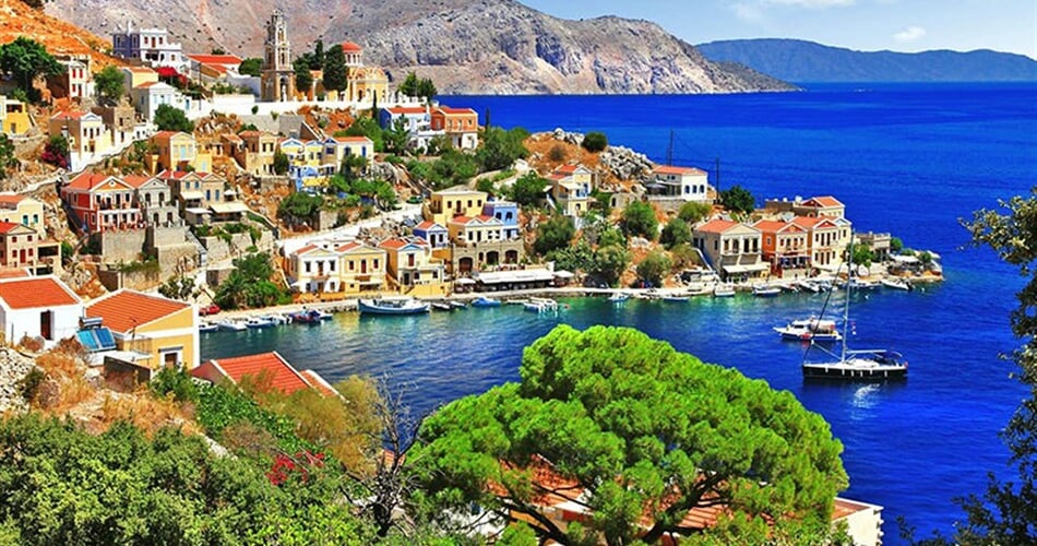 Hotel Iapetos Village - Symi: fotografie vybavení exteriérů a interiérů ubytování.