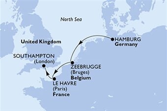 MSC Poesia - Německo, Belgie, Francie, Velká Británie (Hamburk)