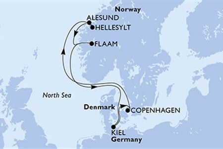 MSC EURIBIA - Německo, Dánsko, Norsko (z Kielu)
