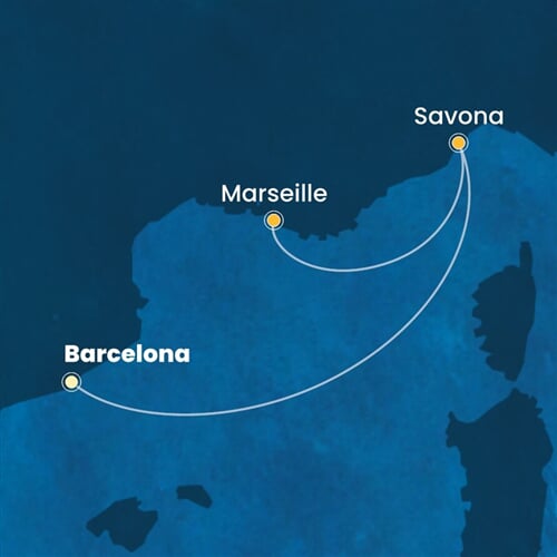 Trasa plavby CFS-BCN02A3E