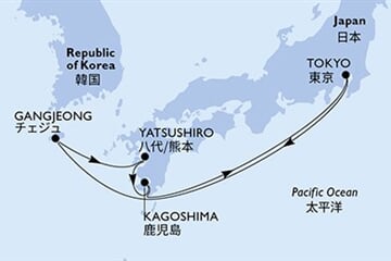 MSC BELLISSIMA - Japonsko, Jižní Korea (z Tokia)