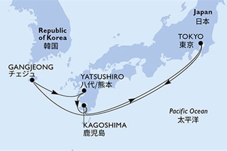 MSC BELLISSIMA - Japonsko, Jižní Korea (z Tokia)