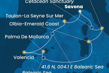 Costa Pacifica - Itálie, Francie, Španělsko (ze Savony)