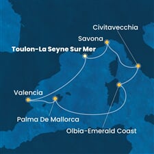 Costa Pacifica - Francie, Španělsko, Itálie (Toulon)