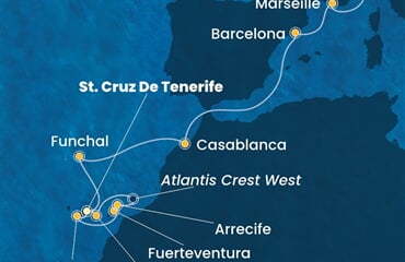 Costa Fortuna - Španělsko, Portugalsko, Maroko, Francie, Itálie (Santa Cruz de Tenerife)