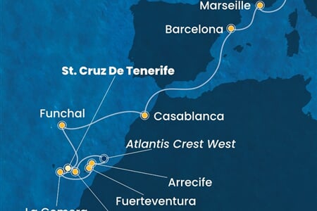 Costa Fortuna - Španělsko, Portugalsko, Maroko, Francie, Itálie (Santa Cruz de Tenerife)