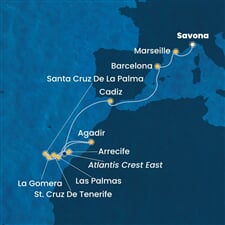 Costa Fortuna - Itálie, Francie, Španělsko, Maroko (ze Savony)