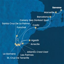 Costa Fortuna - Itálie, Francie, Španělsko, Maroko, Portugalsko (ze Savony)