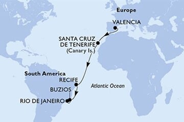 MSC Lirica - Španělsko, Brazílie (Valencie)