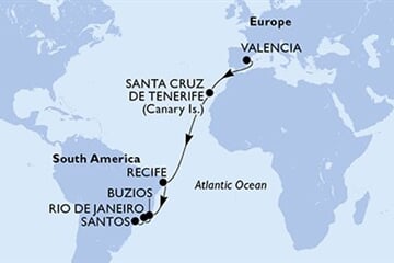 MSC Lirica - Španělsko, Brazílie (Valencie)