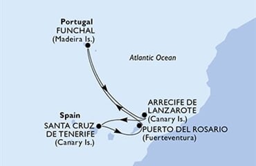 MSC Fantasia - Španělsko, Portugalsko (Arrecife)