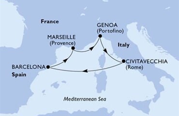MSC Fantasia - Itálie, Španělsko, Francie (z Janova)