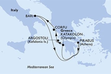 MSC Sinfonia - Řecko, Itálie (z Pirea)