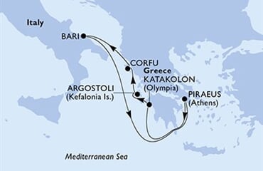 MSC Sinfonia - Řecko, Itálie (z Pirea)