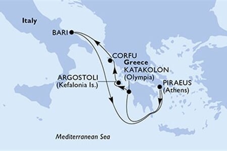 MSC Sinfonia - Řecko, Itálie (z Pirea)