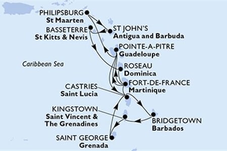 MSC Seaview - Barbados, Sv.Vincenc a Grenadiny, Grenada, Sv.Lucie, Martinik, ... (Bridgetown)