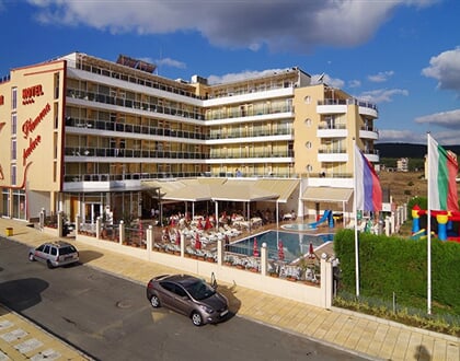 Hotel Plamena Palace: fotografie vybavení exteriérů a interiérů ubytování.