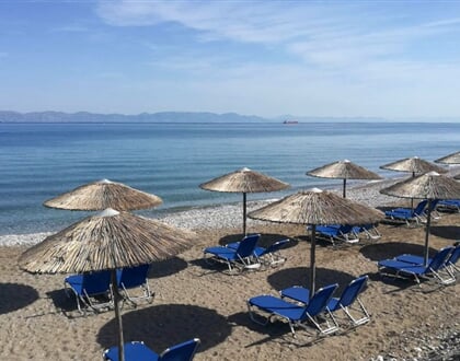 Hotel Lito - Rhodos: fotografie vybavení exteriérů a interiérů ubytování.