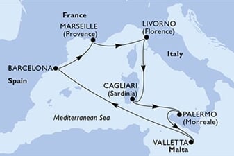 MSC Splendida - Itálie, Malta, Španělsko, Francie (Livorno)