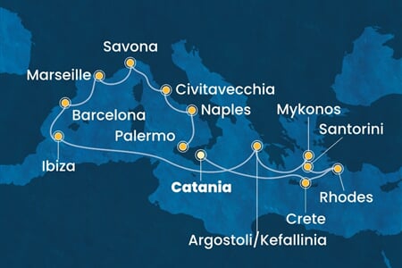 Costa Fascinosa - Itálie, Řecko, Španělsko, Francie (Catania)
