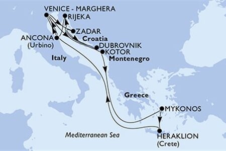 MSC Lirica - Itálie, Černá Hora, Řecko, Chorvatsko (z Benátek)