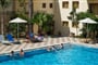 Aparthotel Kavros Garden: fotografie vybavení exteriérů a interiérů ubytování.
