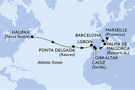 MSC Meraviglia - Kanada, Portugalsko, Španělsko, Gibraltar, Francie (Halifax)