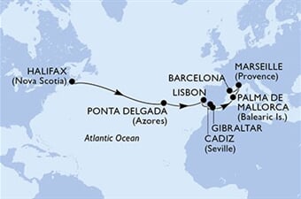 MSC Meraviglia - Kanada, Portugalsko, Španělsko, Gibraltar, Francie (Halifax)